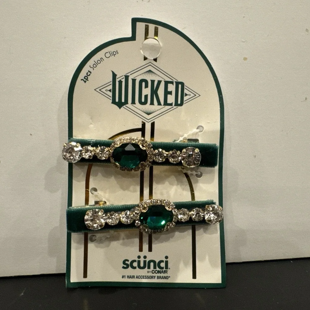 Lot Of‎ 4 Scunci by Conair WICKED Hair Accessory Elphaba Gift Set Headband Clips